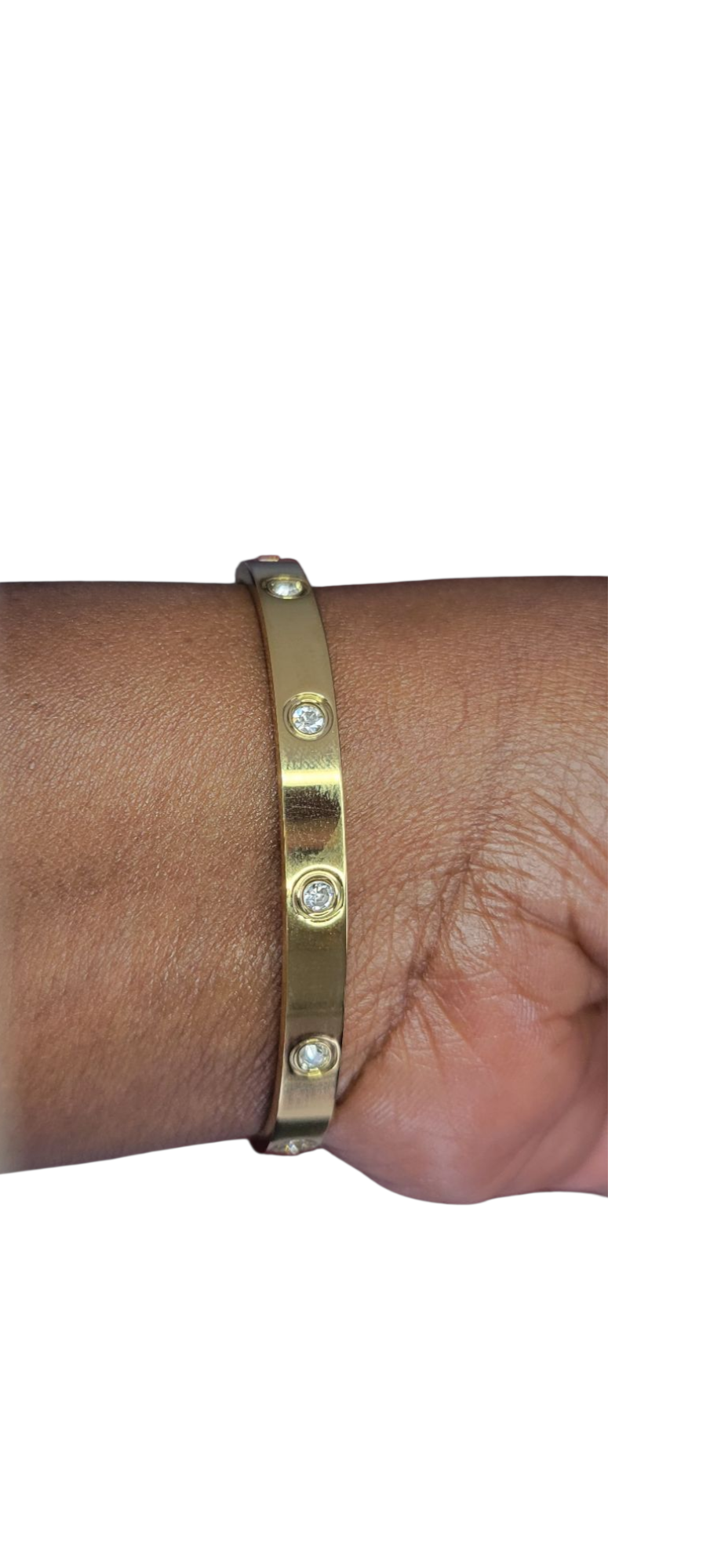 18k Gold plated steel bracelet-hypoallergenic.
