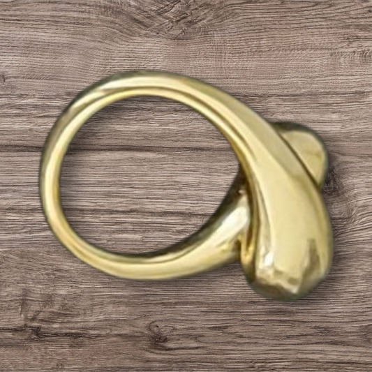 brass tear-drop ring-adjustable.