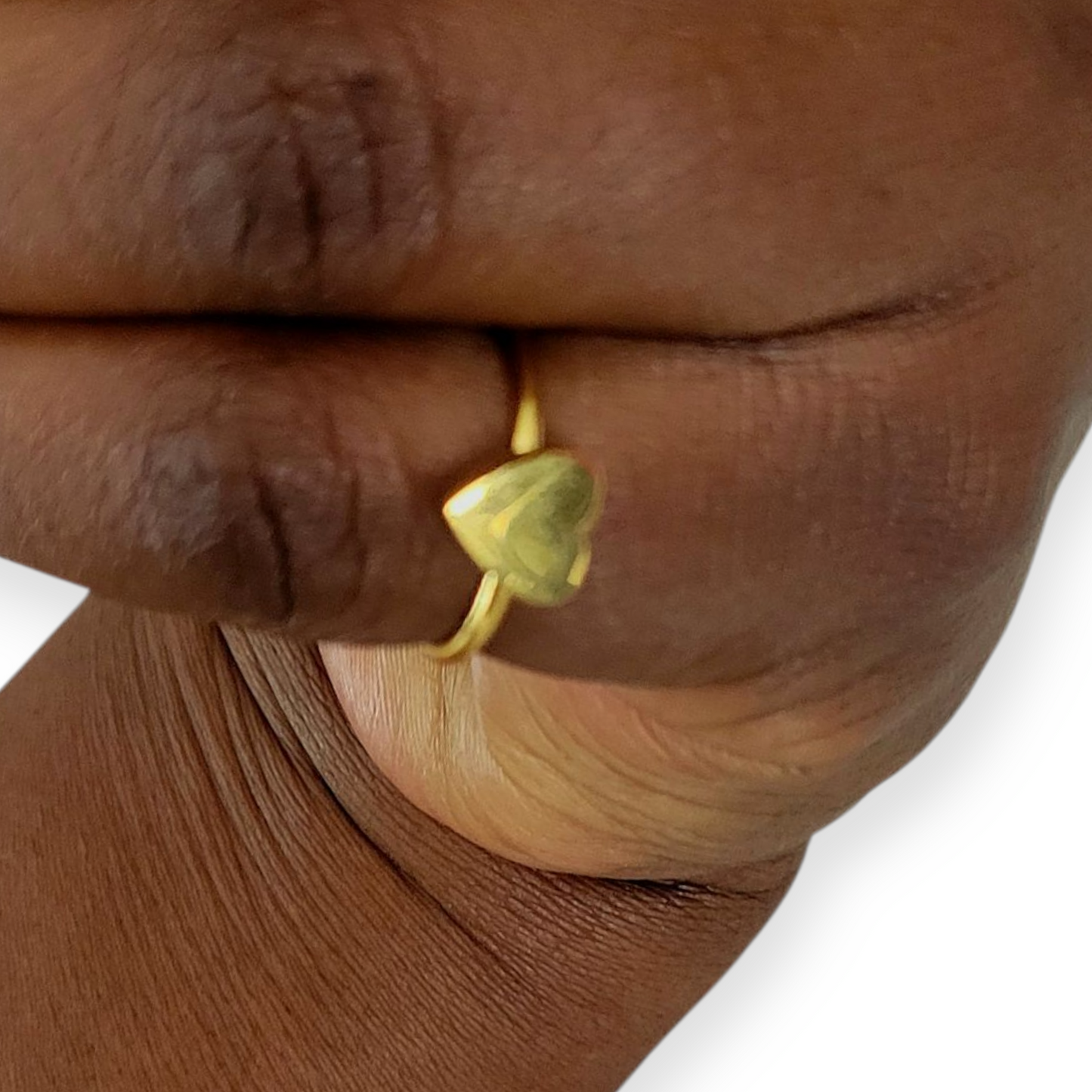 "HEART "RING,18K GOLD PLATED STEEL.