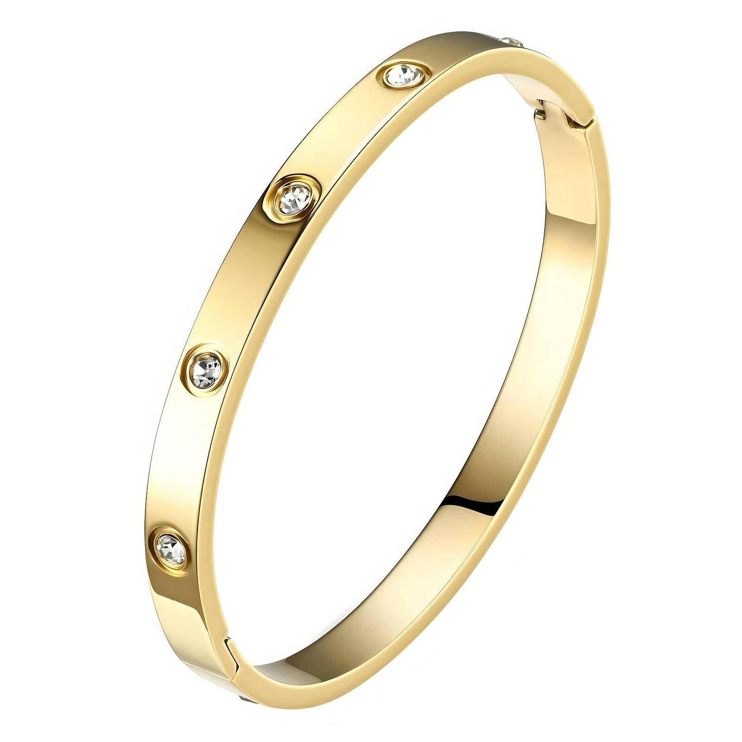 18k Gold plated steel bracelet-hypoallergenic.