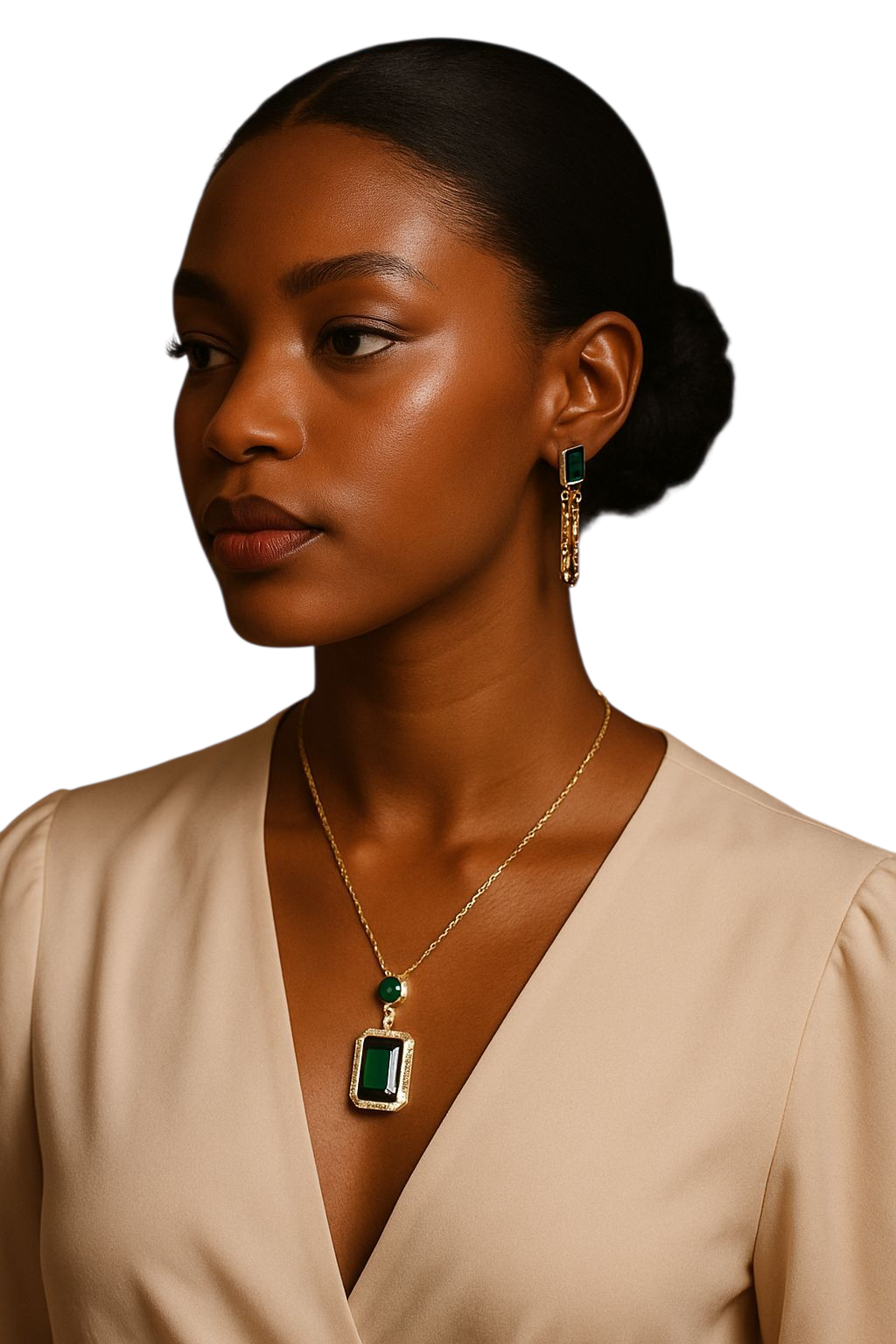 Earrings 18k gold-plated steel.