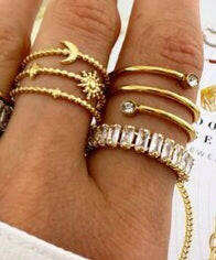 Ring,18k gold plated steel.