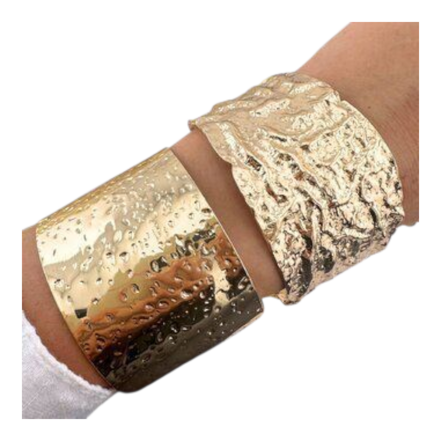 Stardust Cuff- 18k Gold-plated steel Bracelet.
