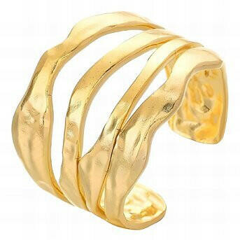 Stackable 18k Gold-plated steel Ring.