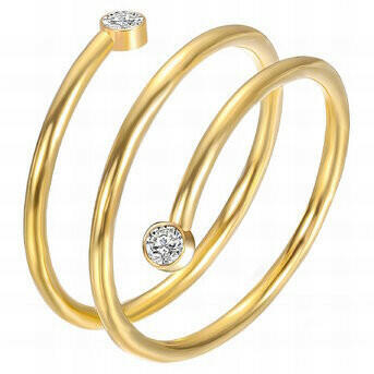 Ring,18k gold plated steel.