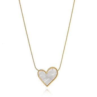 Heart necklace,18k gold plated steel (Copy).