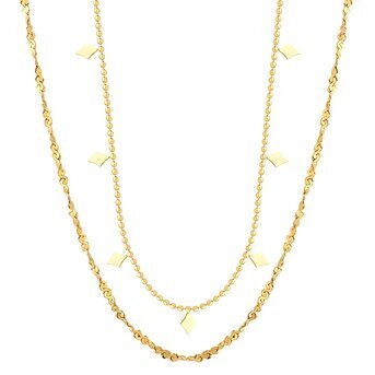 Necklace 18k Gold-plated steel.