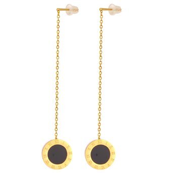 Dangle drop earrings 18k Gold-plated earrings.