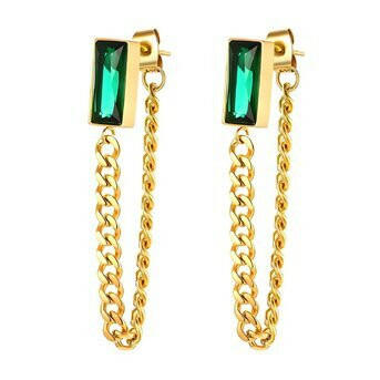 Earrings 18k gold-plated steel.