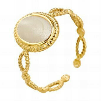 18k Gold-plated stainless steel Adjustable Ring.
