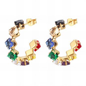 Glow-hoop 18k gold-plated earring.