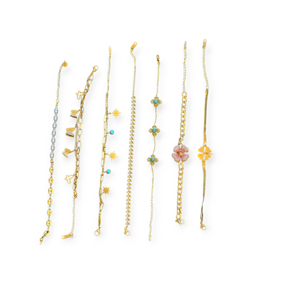 "Stars" Bracelet  -18k Gold-plated steel.