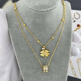 18K Gold-plated Steel Necklace.
