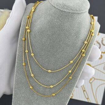 Golden Nia -18k gold -plated layered necklace.