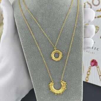 18K Gold-plated  layered necklace.