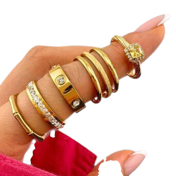 Ring 18k goldplated steel.