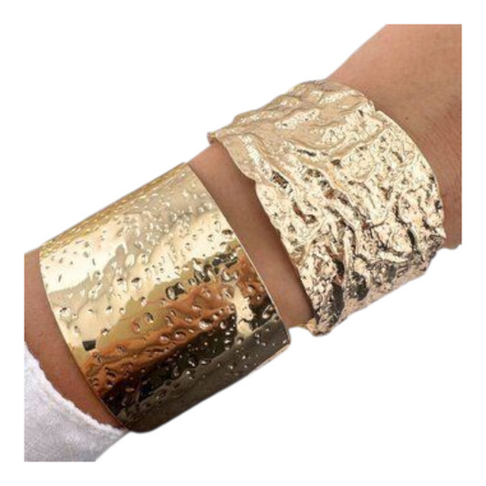 Stardust Cuff- 18k Gold-plated steel Bracelet.