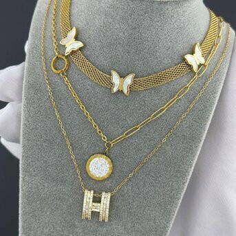 Butterfly necklace.