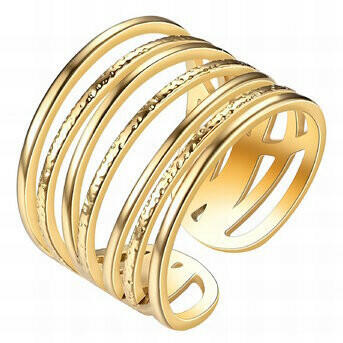 Aura Wrap Adjustable Gold-plated steel Ring.