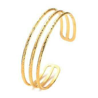 18K  Gold-plated Steel Stackable Bracelet.
