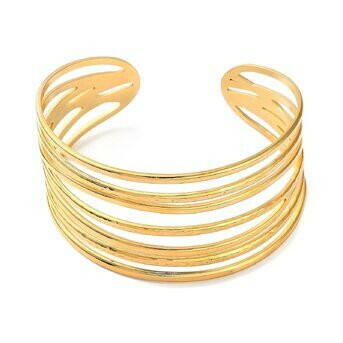 The Layered Luxe Cuff-18k Gold-plated steel.