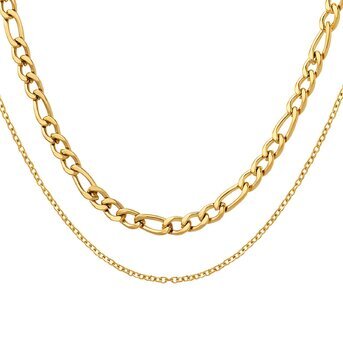 Necklace 18k Gold-plated steel.