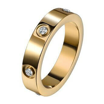 Ring 18k goldplated steel.
