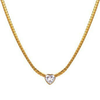 "Hearts" Necklace Gold-plated steel.