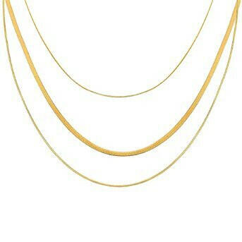 Necklace 18k Gold-plated steel.