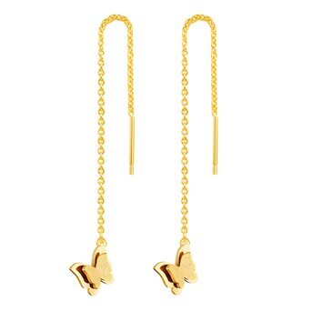 Dangle drop earrings 18k Gold-plated earrings.