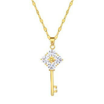 Key Necklace Gold-plated steel.