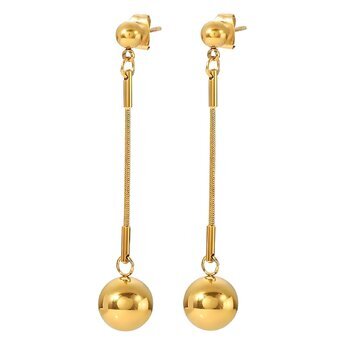 Dangle drop earrings 18k Gold-plated earrings.