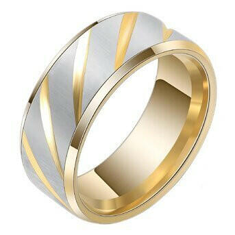 Ring,18k gold plated steel.