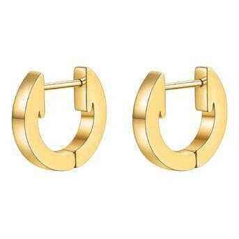 Earrings,18k gold plated steel.