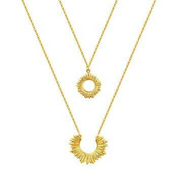 18K Gold-plated  layered necklace.