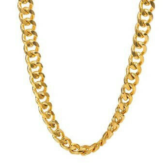 The Boss link 18k gold-plated necklace.