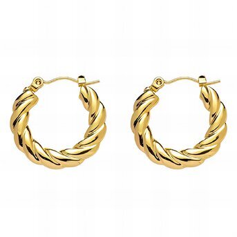 "Croissant "18Gold-plated  steel earrings.