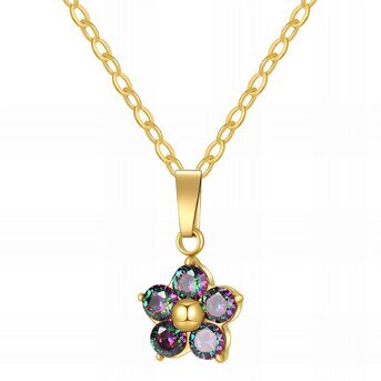 "Flower"Necklace 18k Gold-plated steel.