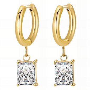 Hearts and pearls earrings  18k Gold-plated steel.