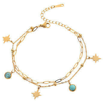 "Stars" Bracelet  -18k Gold-plated steel.
