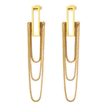 Elegant  18K Gold-plated steel earrings.