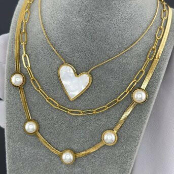Heart necklace,18k gold plated steel (Copy).